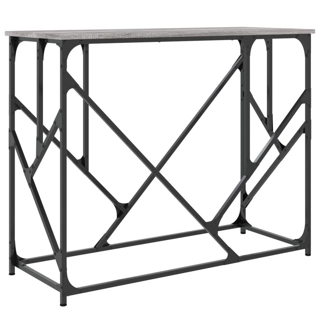 Sonoma Grey Console Table - 100x40x80 cm Engineered Wood