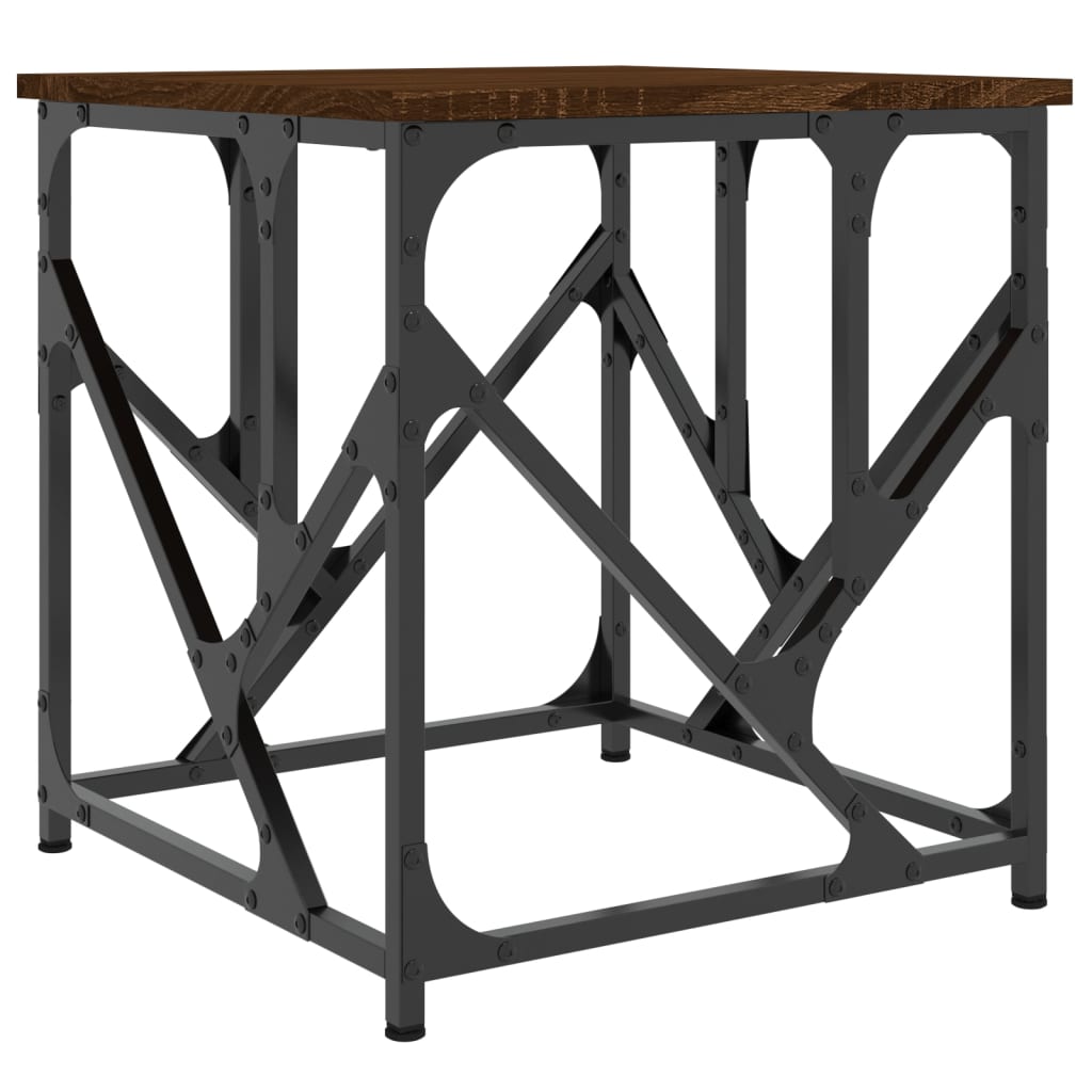 Coffee Table Brown Oak 45x45x47.5 cm Engineered Wood