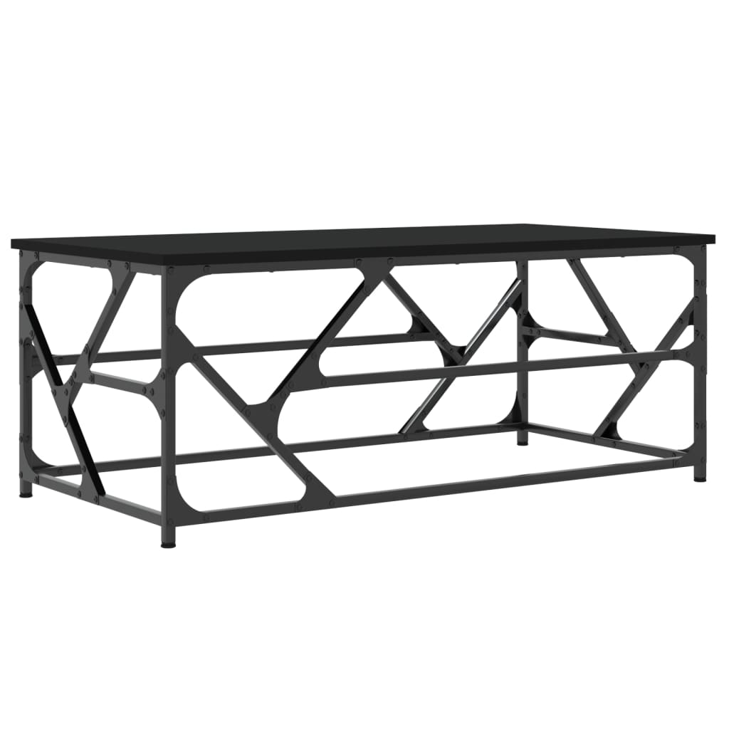 Coffee Table Black 100x50x40 cm Engineered Wood