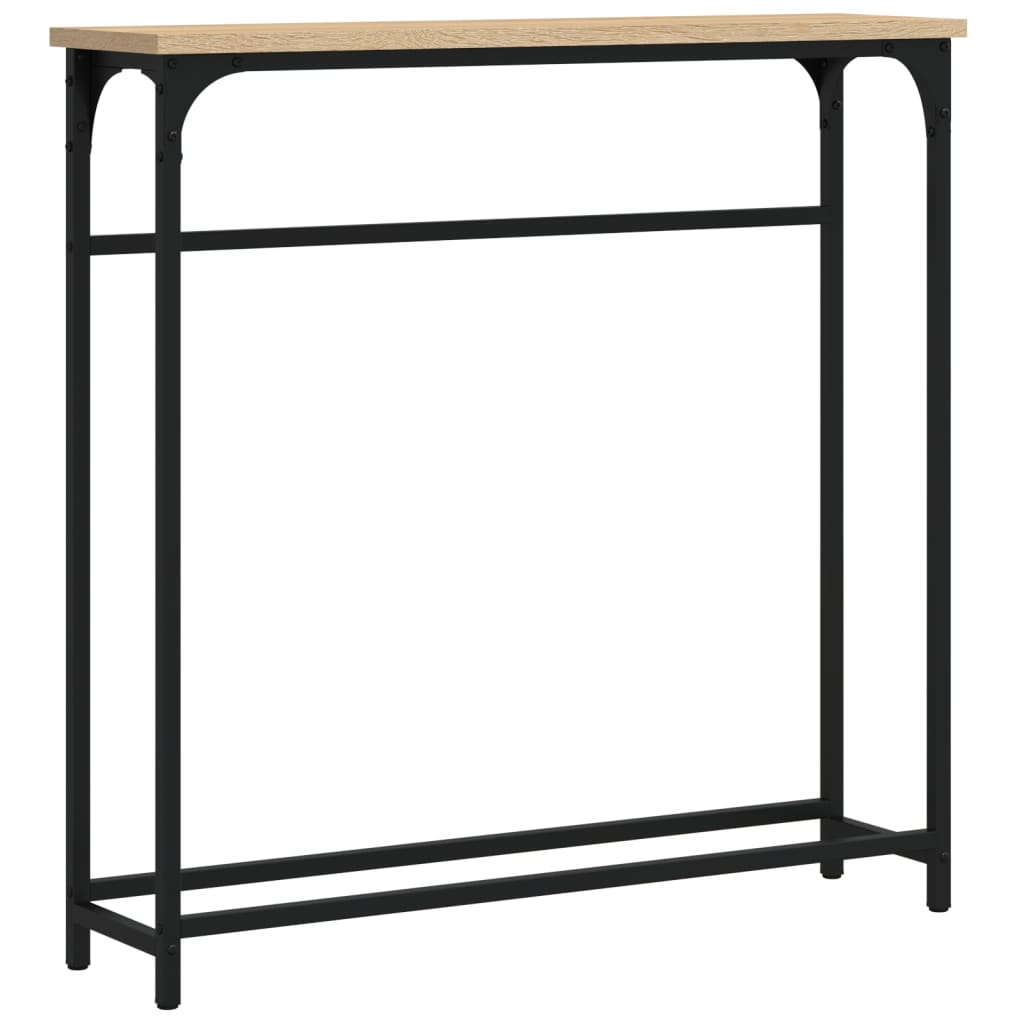 Sonoma Oak Console Table - 75x19.5x75 cm in Engineered Wood