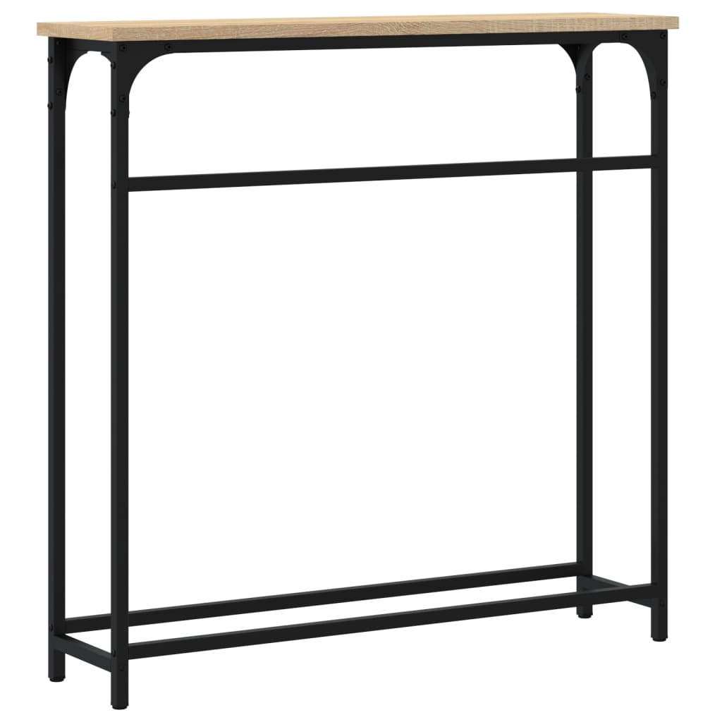 Sonoma Oak Console Table - 75x19.5x75 cm in Engineered Wood