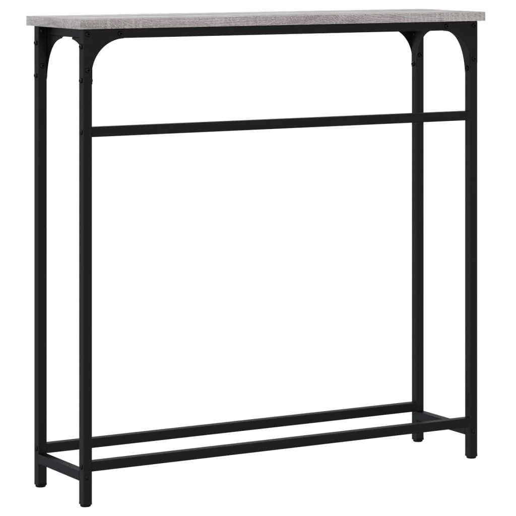 Sonoma Grey Console Table - 75x19.5x75 cm - Engineered Wood