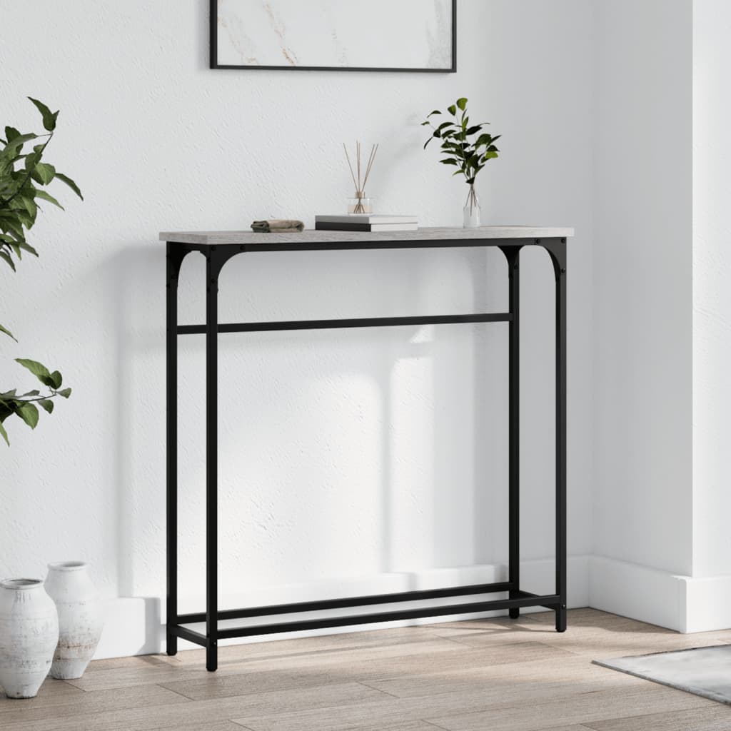 Sonoma Grey Console Table - 75x19.5x75 cm - Engineered Wood