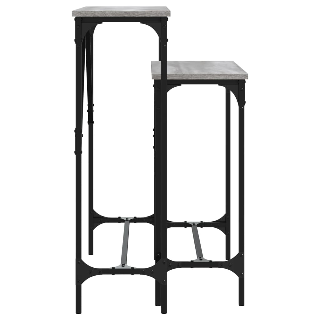 Set of 2 Grey Sonoma Console Tables - Engineered Wood
