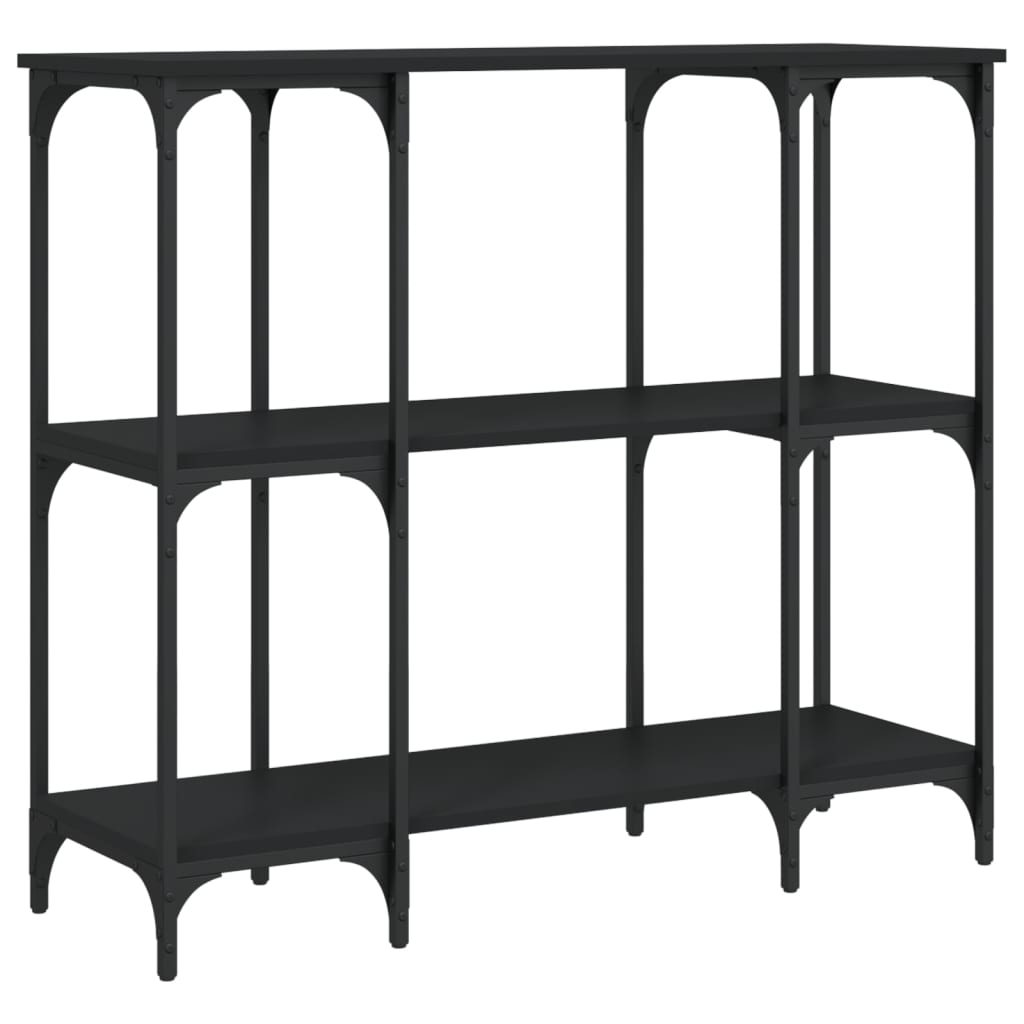 Black Engineered Wood Console Table - 102x35x90 cm