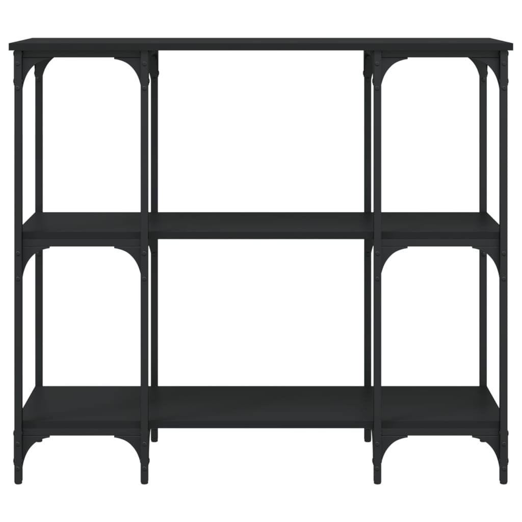 Black Engineered Wood Console Table - 102x35x90 cm