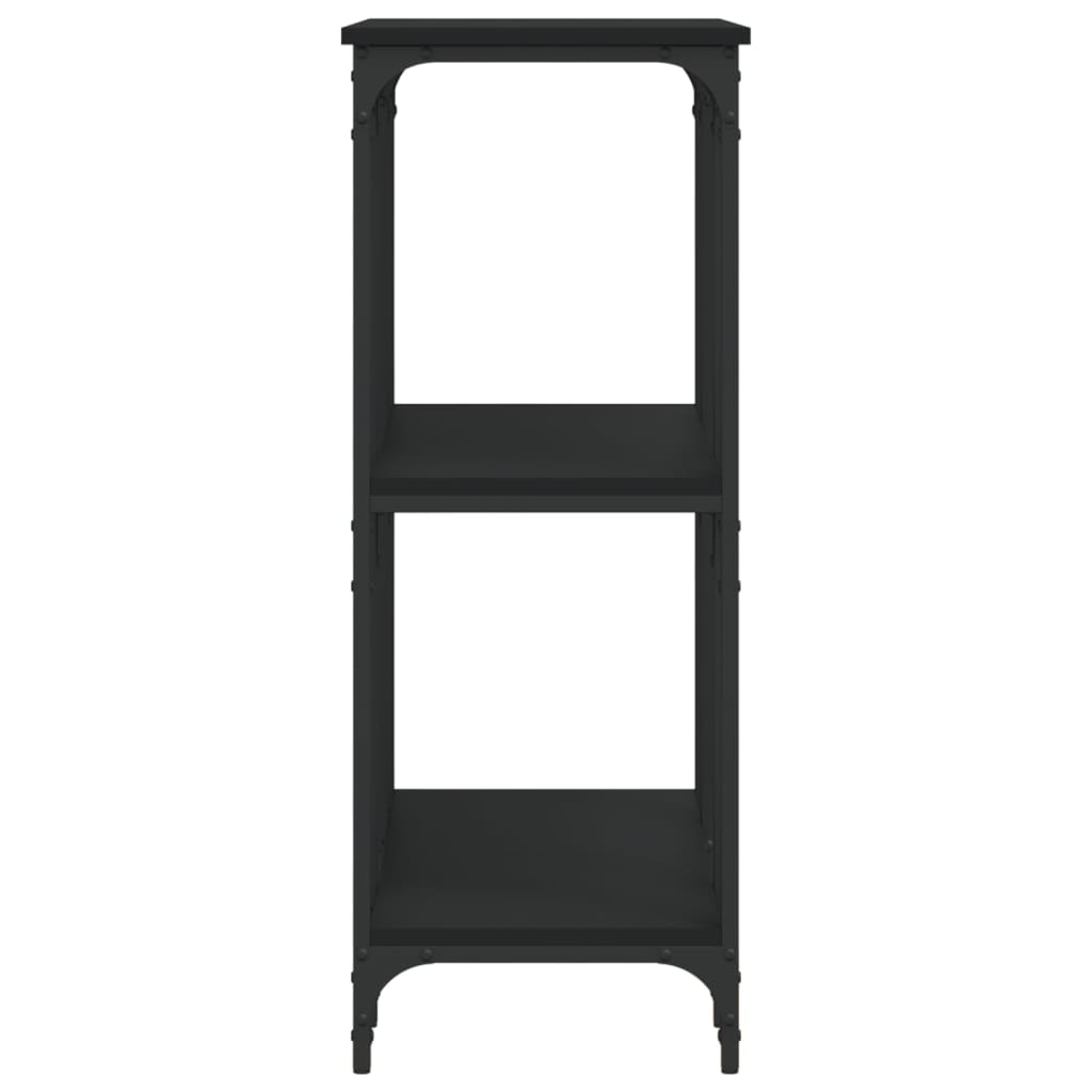 Black Engineered Wood Console Table - 102x35x90 cm