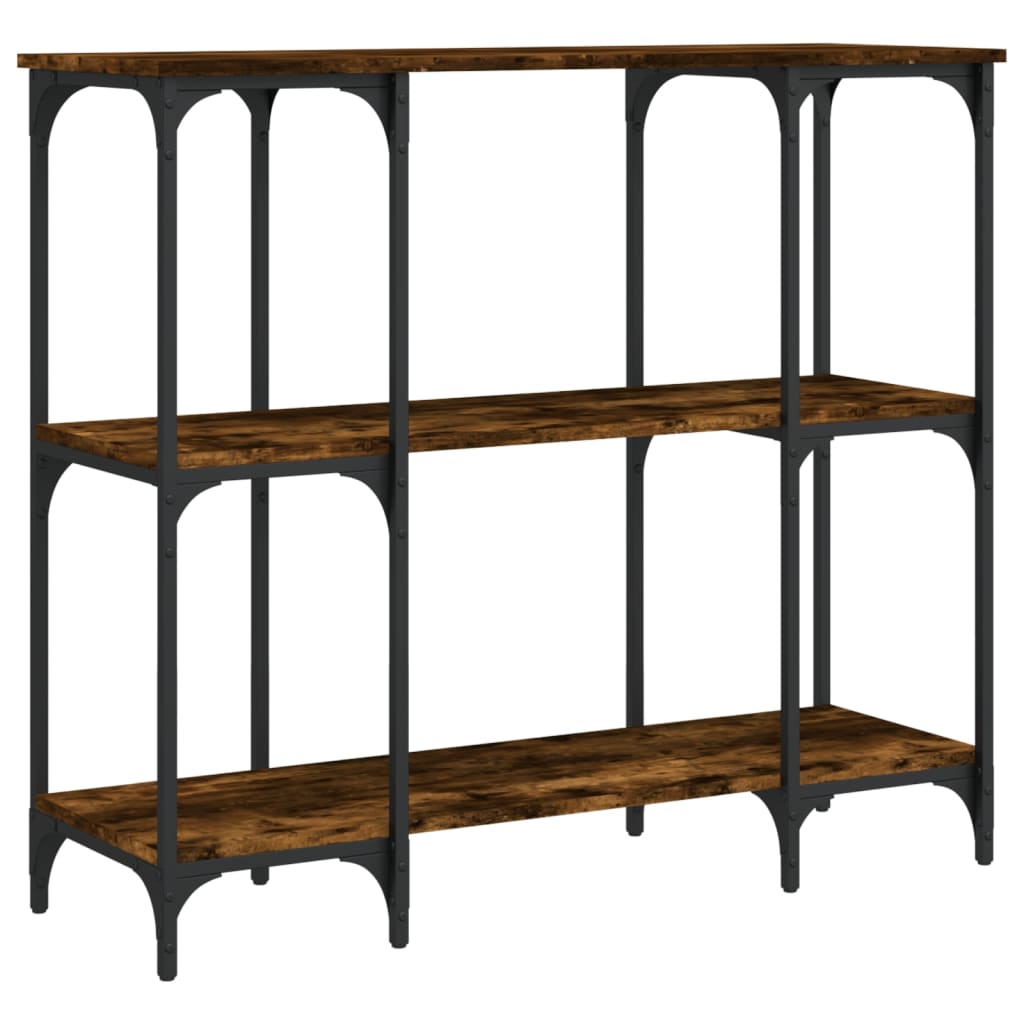 Smoked Oak Console Table - 102x35x90 cm Engineered Wood