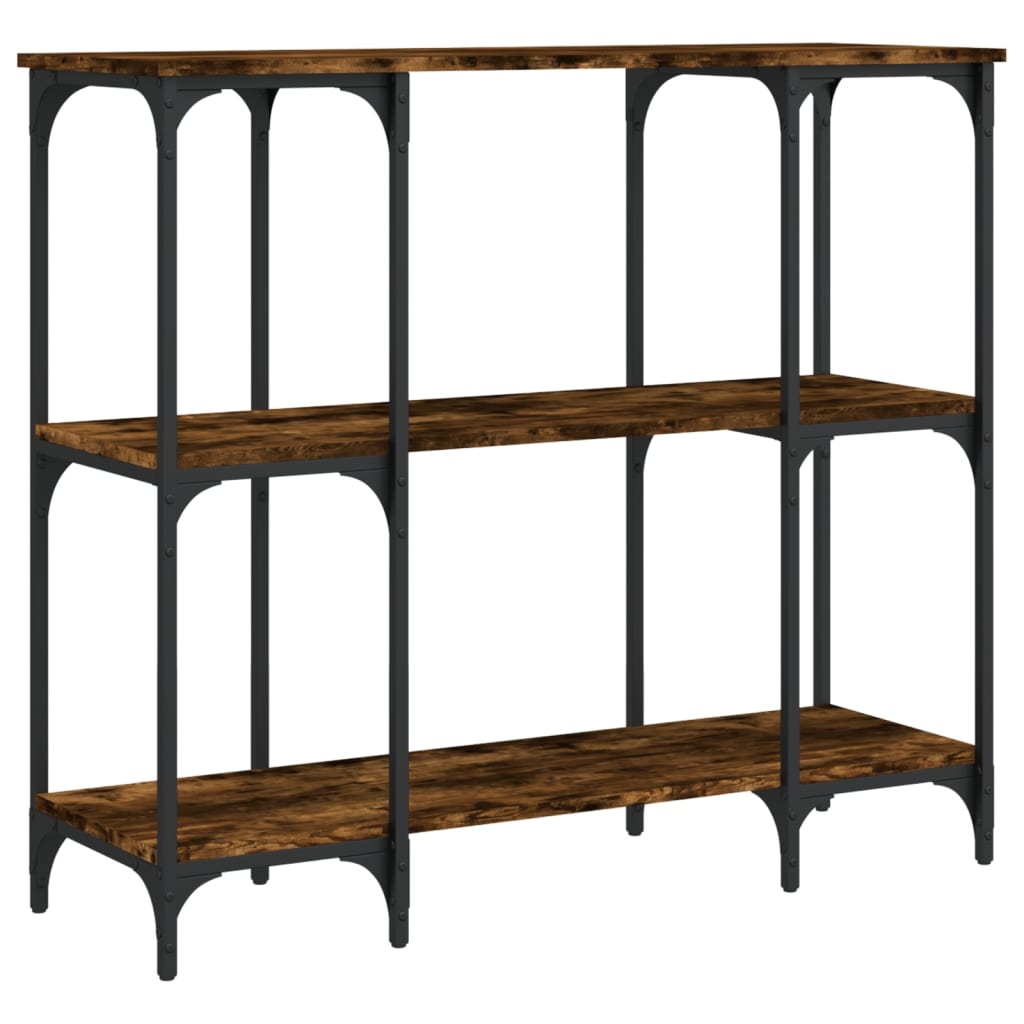 Smoked Oak Console Table - 102x35x90 cm Engineered Wood