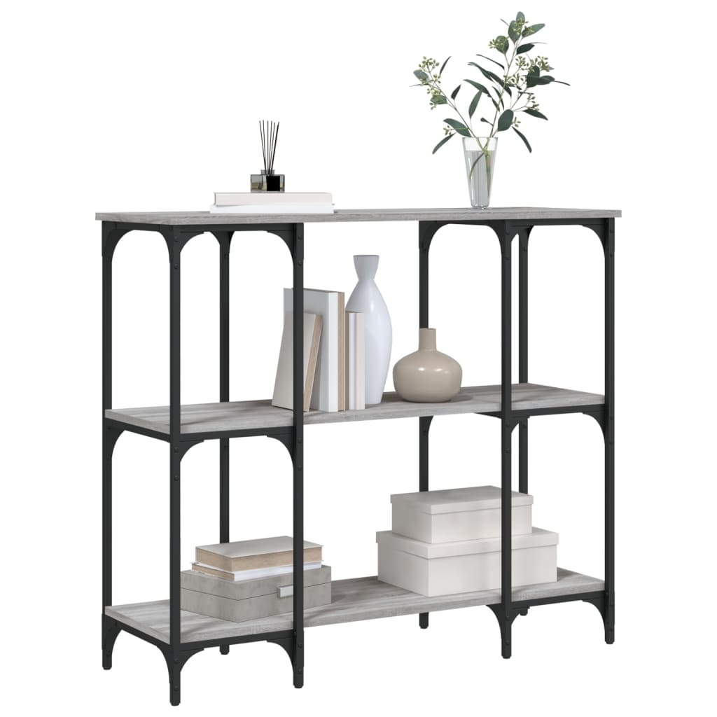 Sonoma Grey Console Table - Engineered Wood, 102x35x90 cm