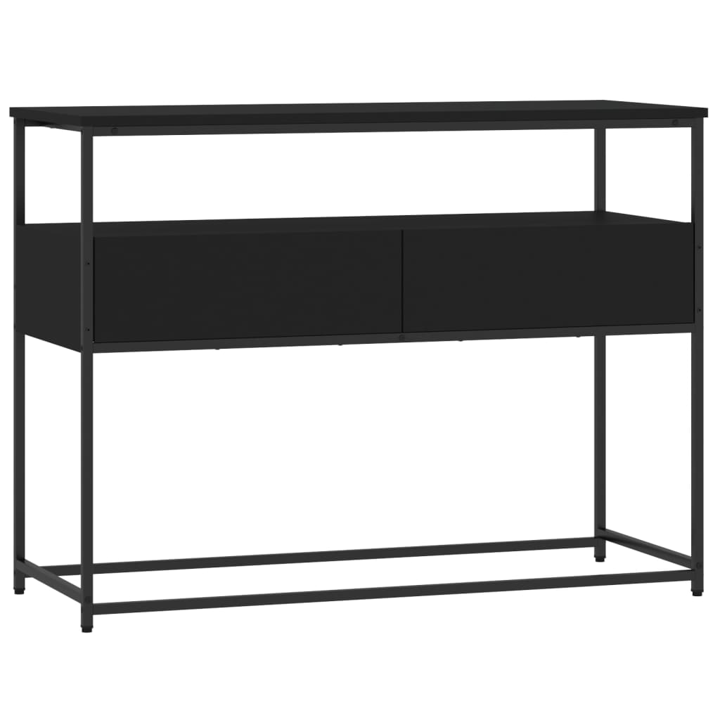 Black Console Table - Engineered Wood 100x40x75 cm