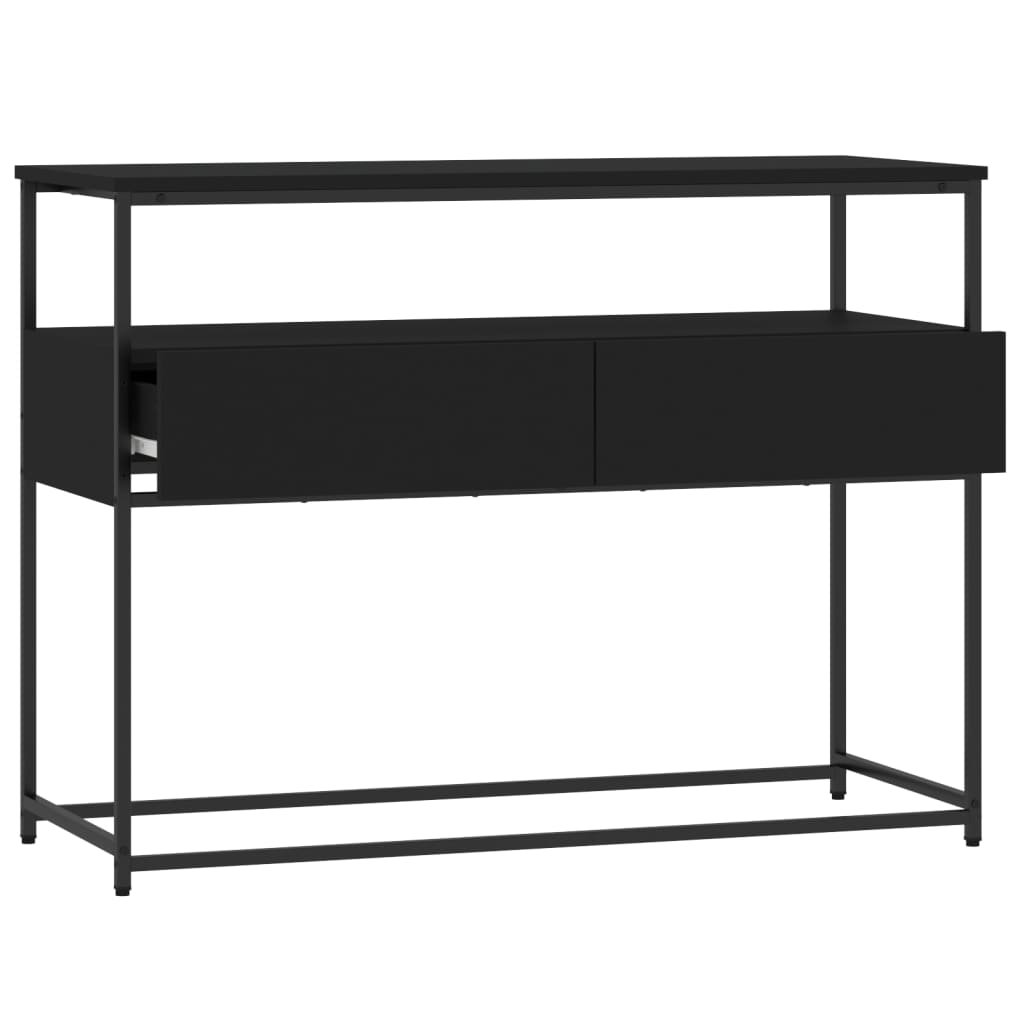 Black Console Table - Engineered Wood 100x40x75 cm