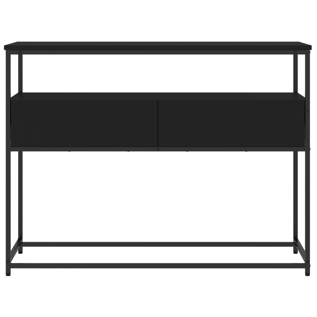 Black Console Table - Engineered Wood 100x40x75 cm