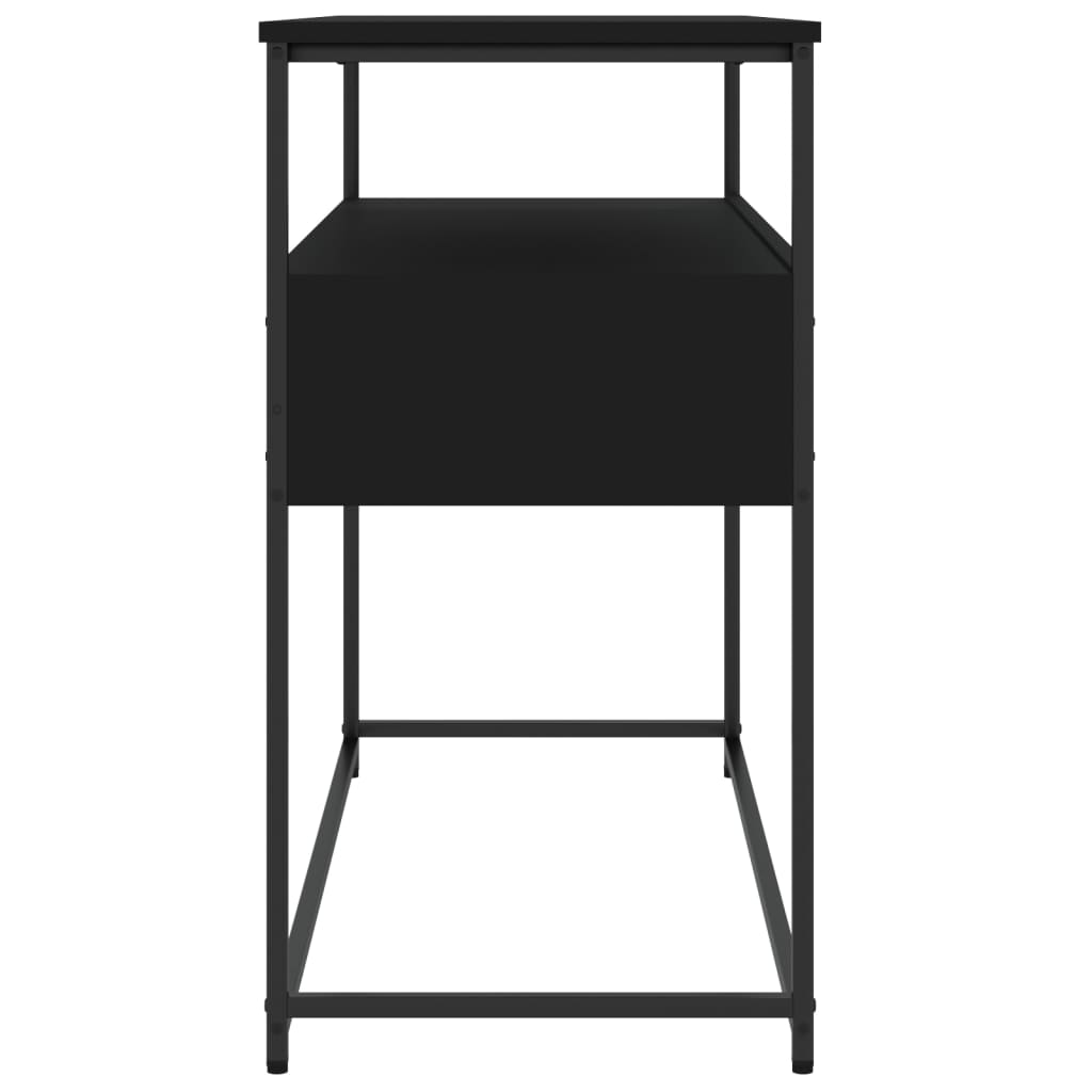 Black Console Table - Engineered Wood 100x40x75 cm