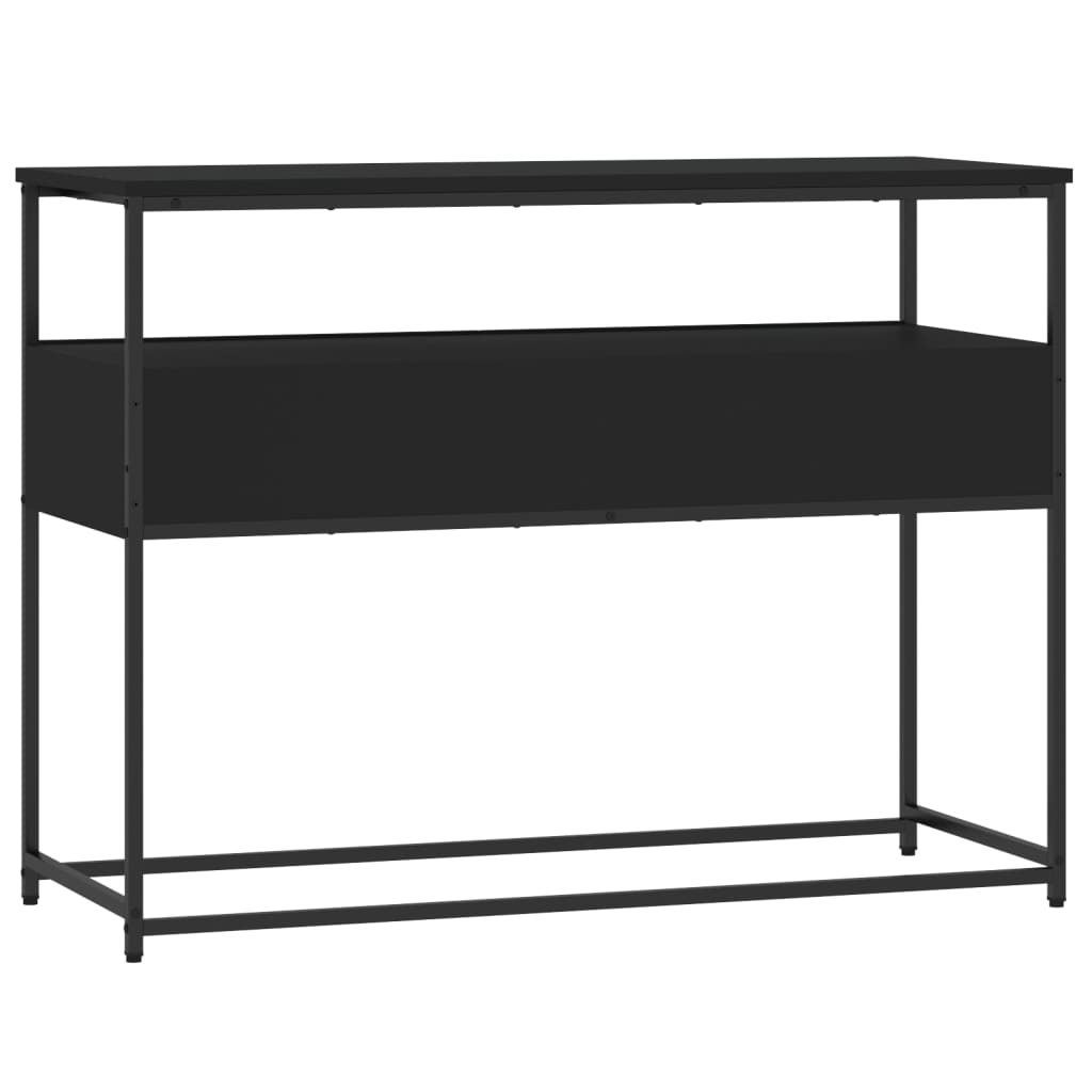 Black Console Table - Engineered Wood 100x40x75 cm