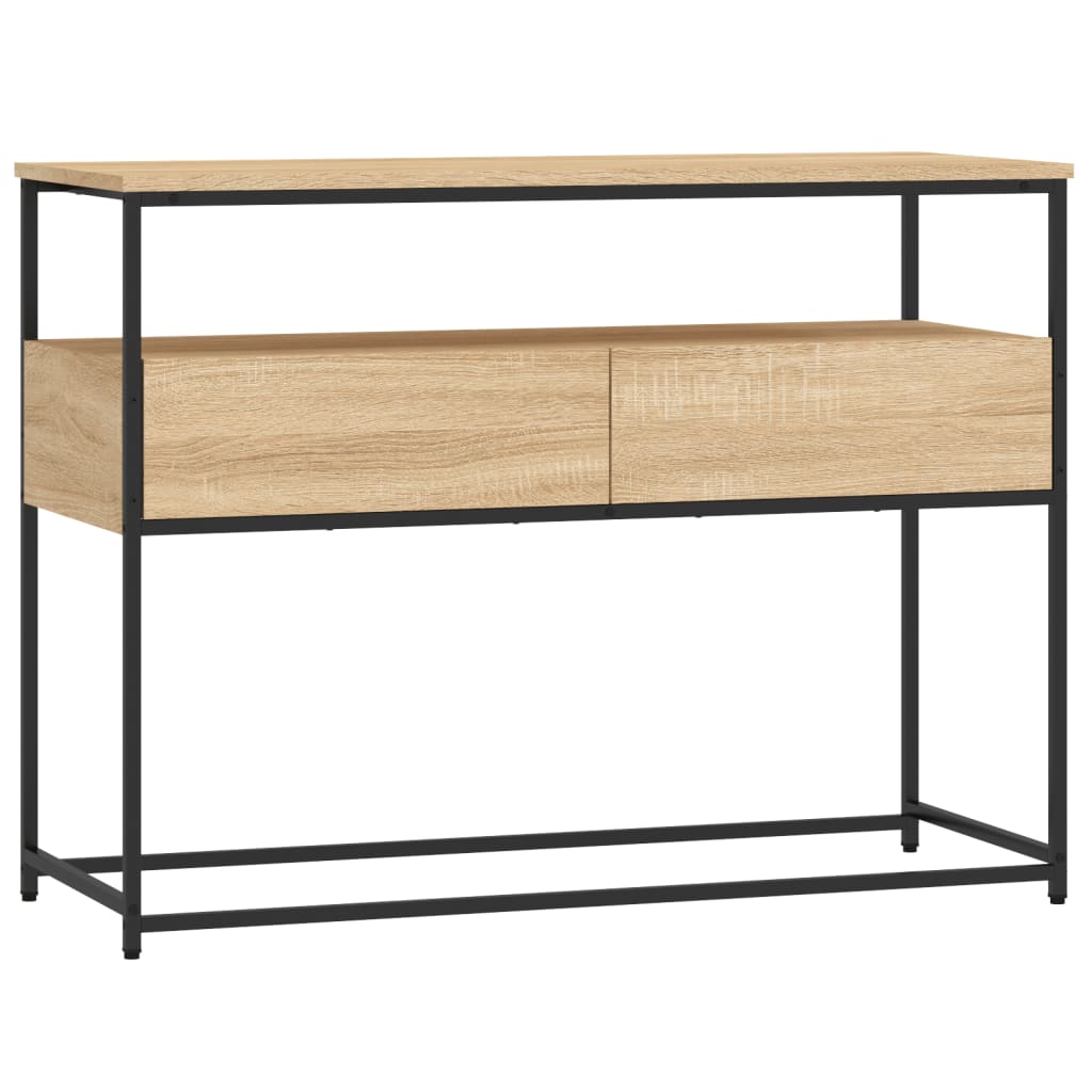 Sonoma Oak Console Table - Engineered Wood 100x40x75 cm
