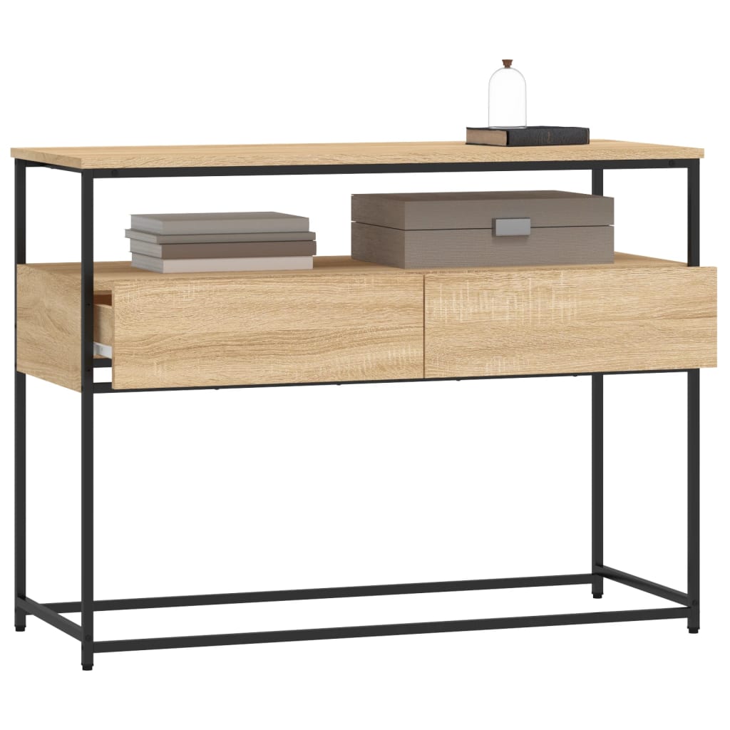 Sonoma Oak Console Table - Engineered Wood 100x40x75 cm