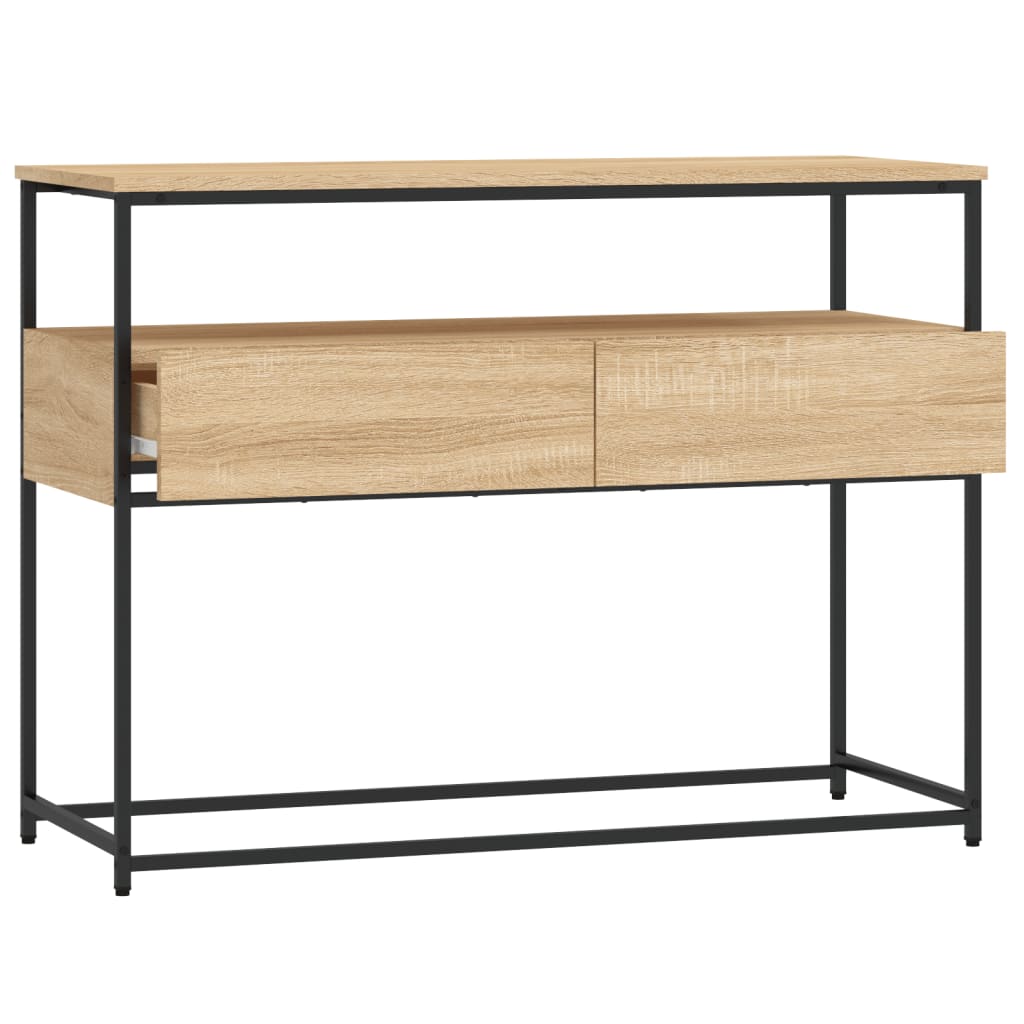 Sonoma Oak Console Table - Engineered Wood 100x40x75 cm