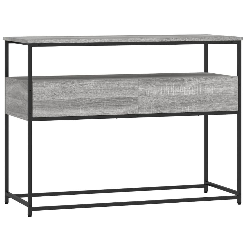 Sonoma Grey Console Table - 100x40x75 cm Engineered Wood