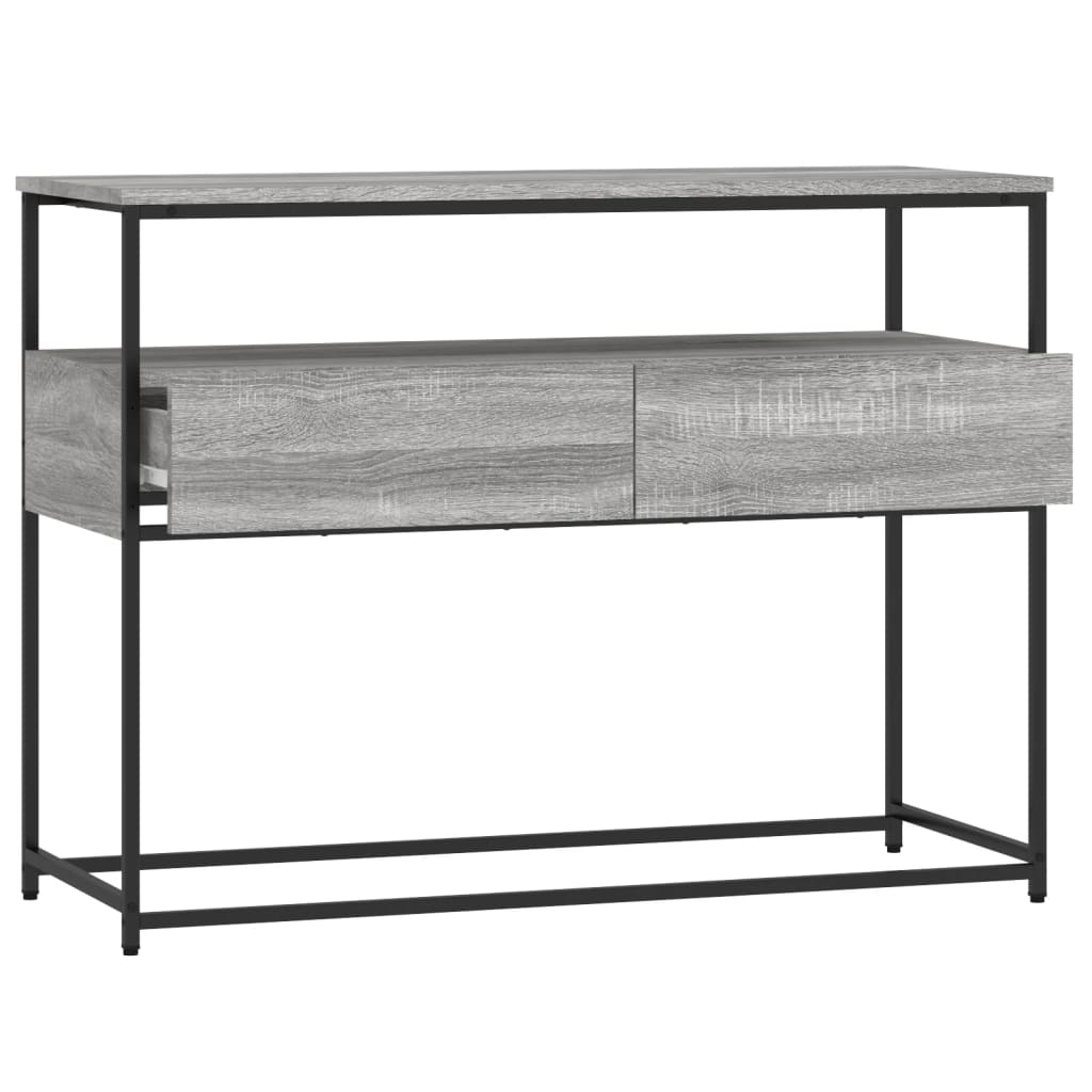 Sonoma Grey Console Table - 100x40x75 cm Engineered Wood