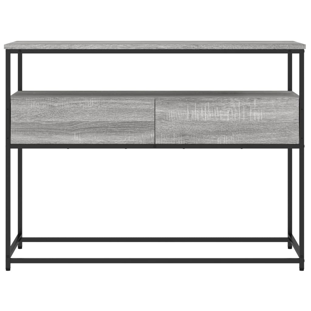 Sonoma Grey Console Table - 100x40x75 cm Engineered Wood