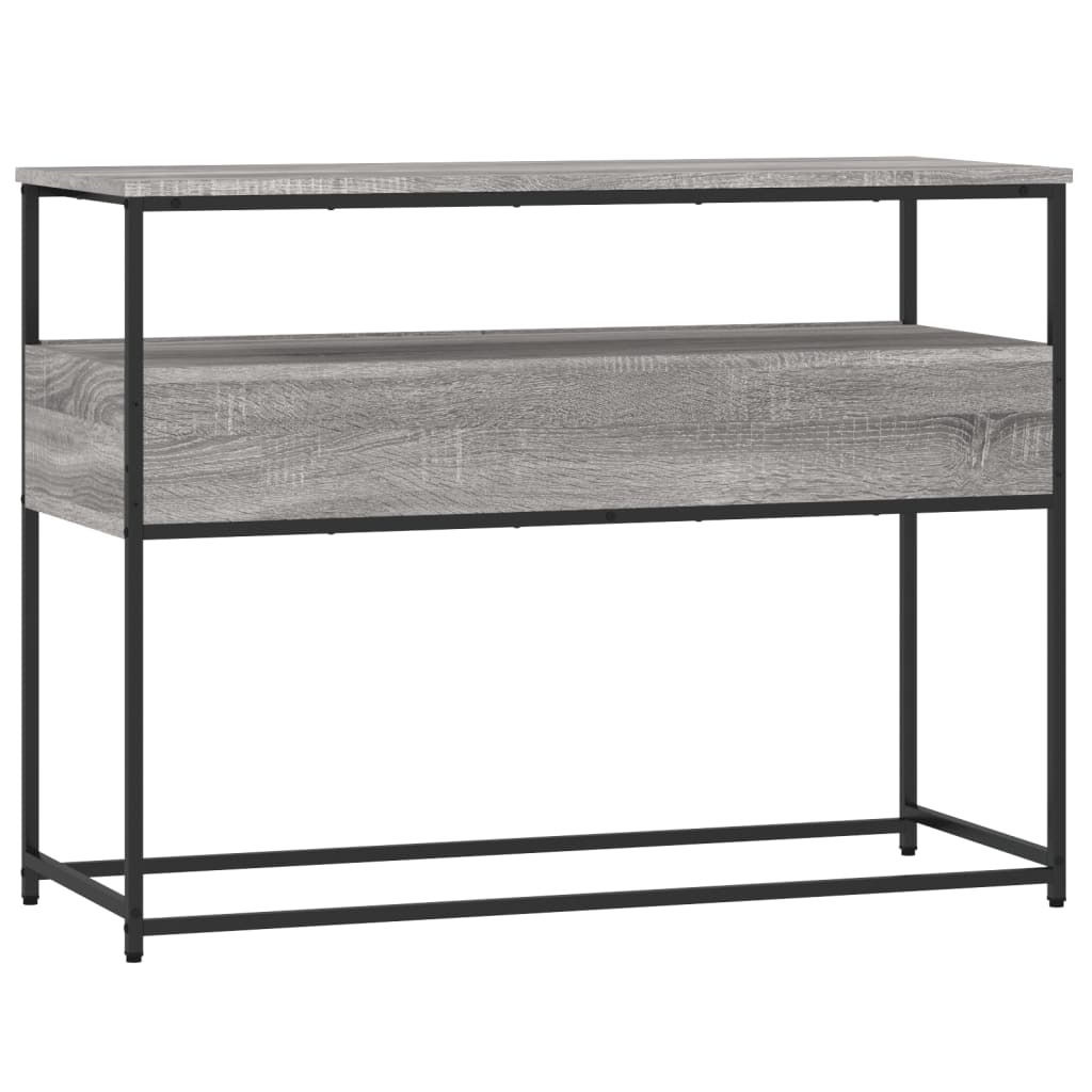 Sonoma Grey Console Table - 100x40x75 cm Engineered Wood
