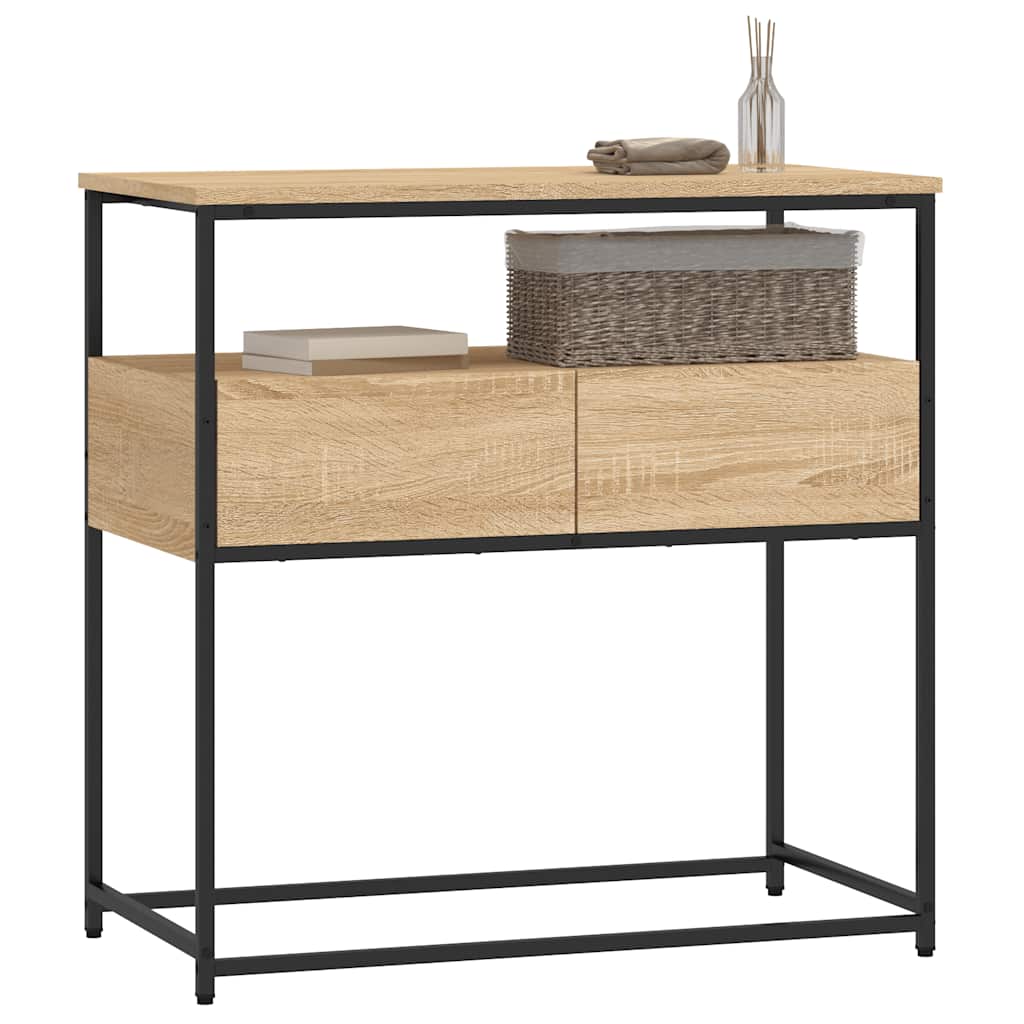 Sonoma Oak Console Table - 75x40x75 cm - Engineered Wood