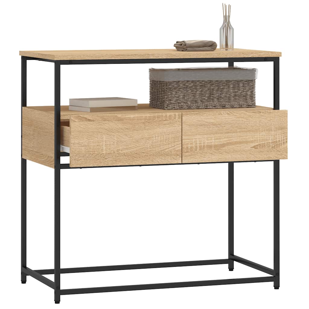 Sonoma Oak Console Table - 75x40x75 cm - Engineered Wood
