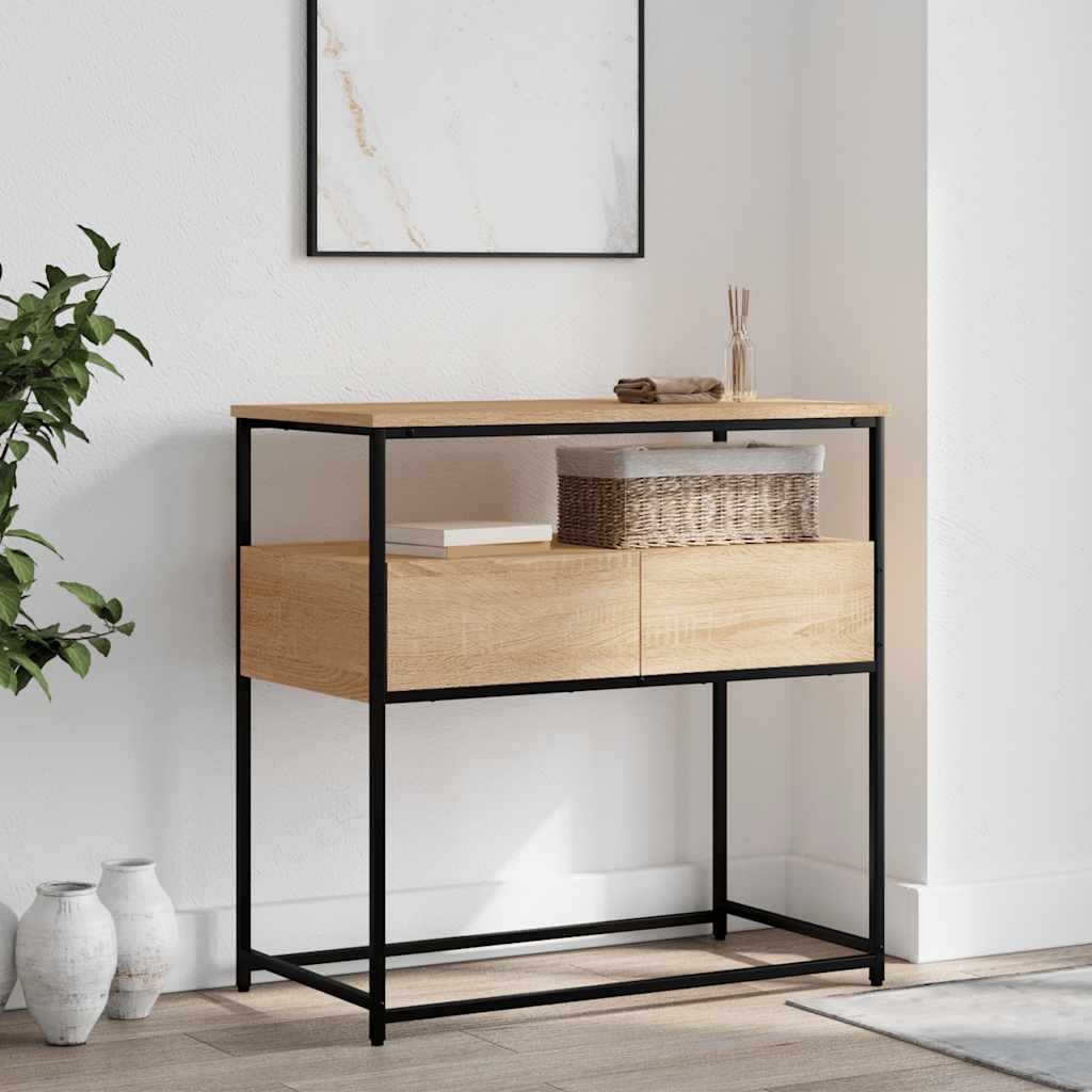 Sonoma Oak Console Table - 75x40x75 cm - Engineered Wood