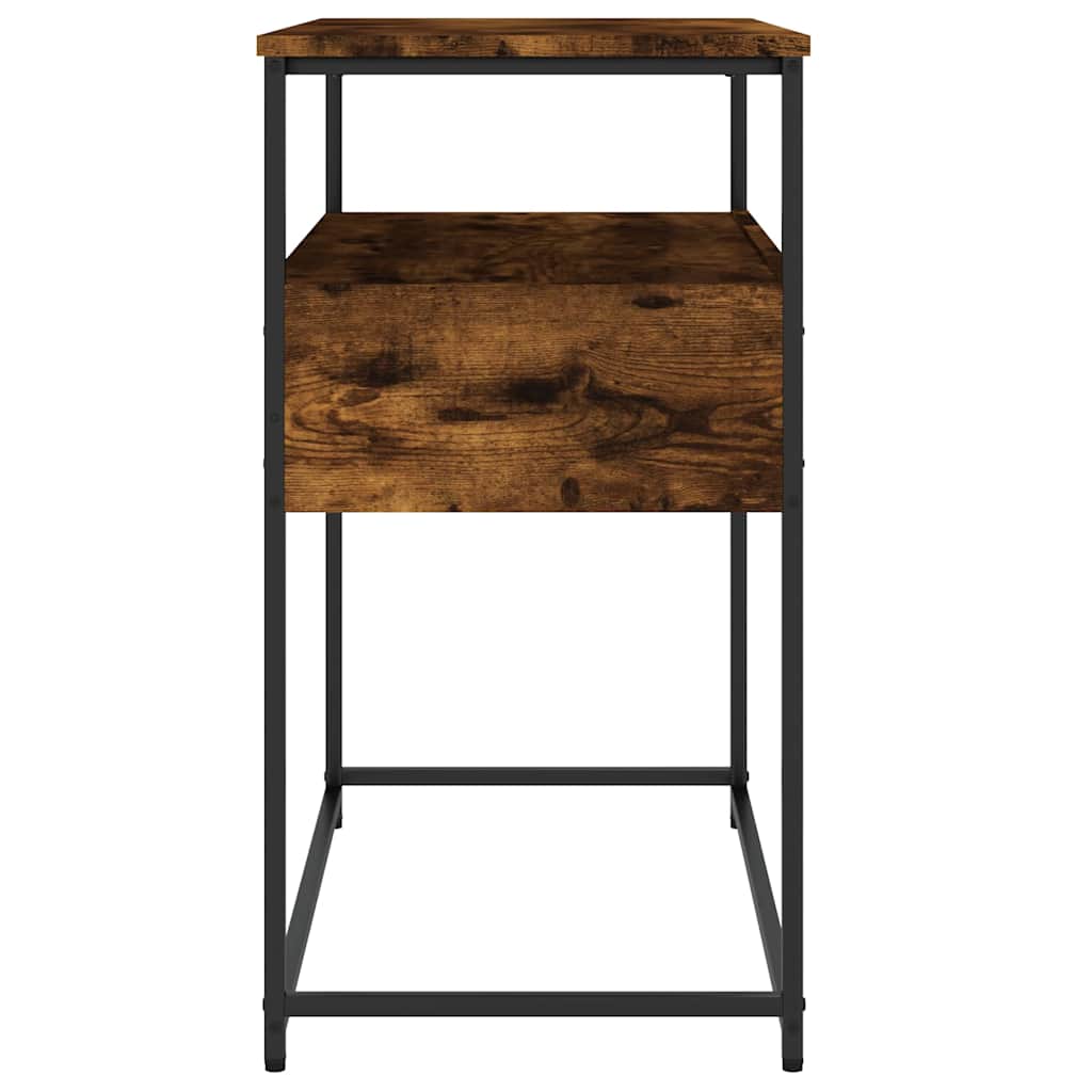 Smoked Oak Engineered Wood Console Table 75x40x75 cm
