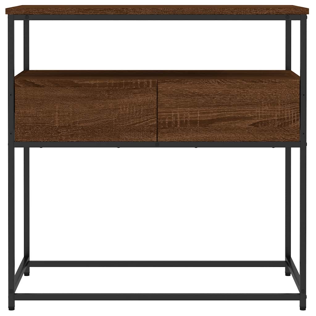 Brown Oak Console Table, 75x40x75 cm, Engineered Wood