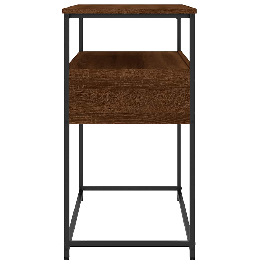 Brown Oak Console Table, 75x40x75 cm, Engineered Wood