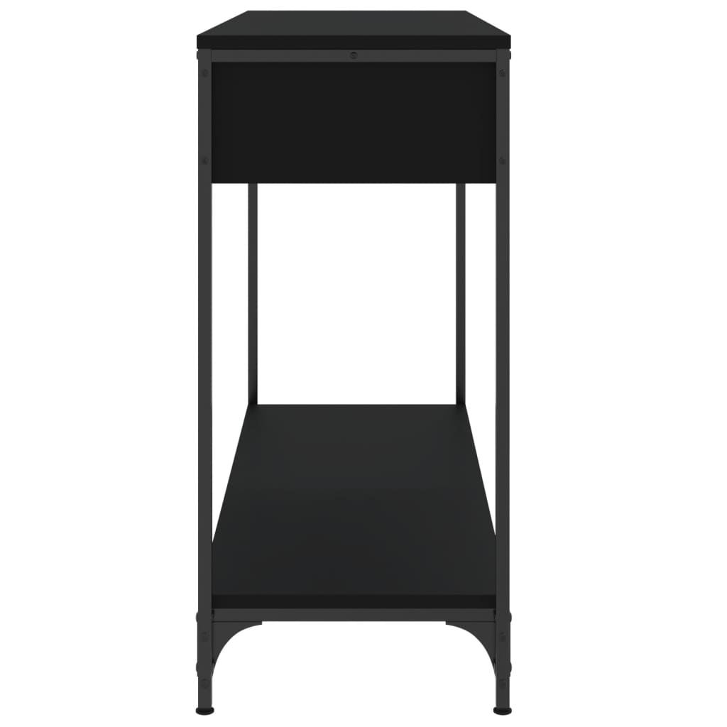 Black Console Table - Engineered Wood, 100x34.5x75 cm