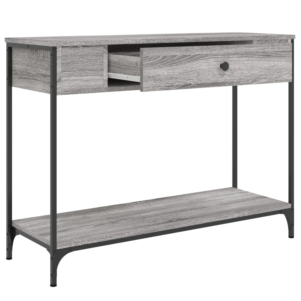 Sonoma Grey Console Table - 100x34.5x75cm Engineered Wood