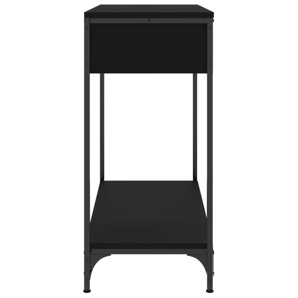 Black Engineered Wood Console Table - 75x34.5x75 cm