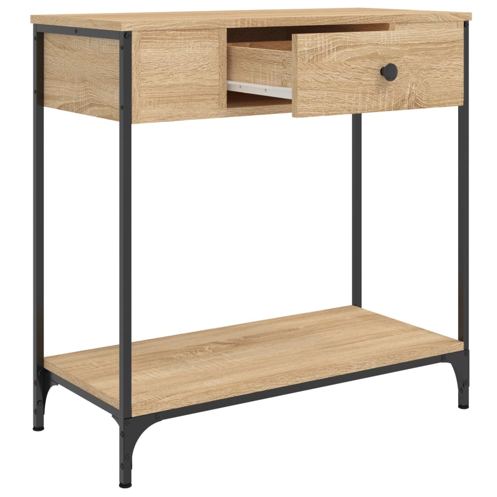 Sonoma Oak Console Table - Engineered Wood, 75x34.5x75cm