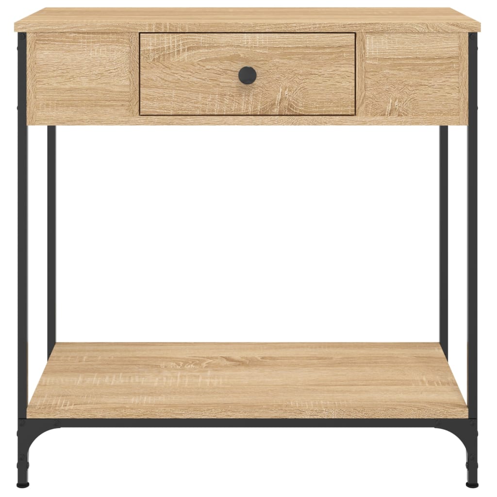 Sonoma Oak Console Table - Engineered Wood, 75x34.5x75cm