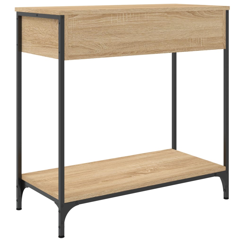 Sonoma Oak Console Table - Engineered Wood, 75x34.5x75cm