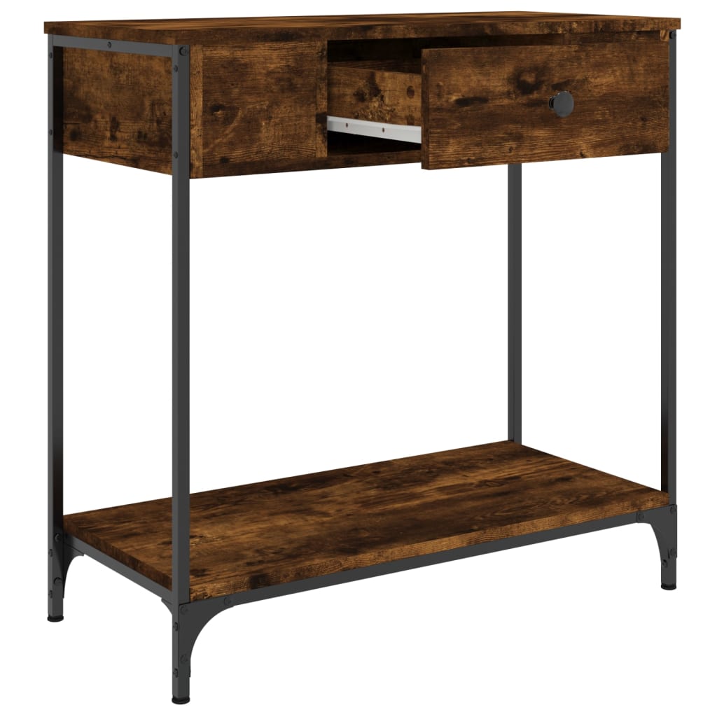 Smoked Oak Console Table - 75x34.5x75 cm - Engineered Wood