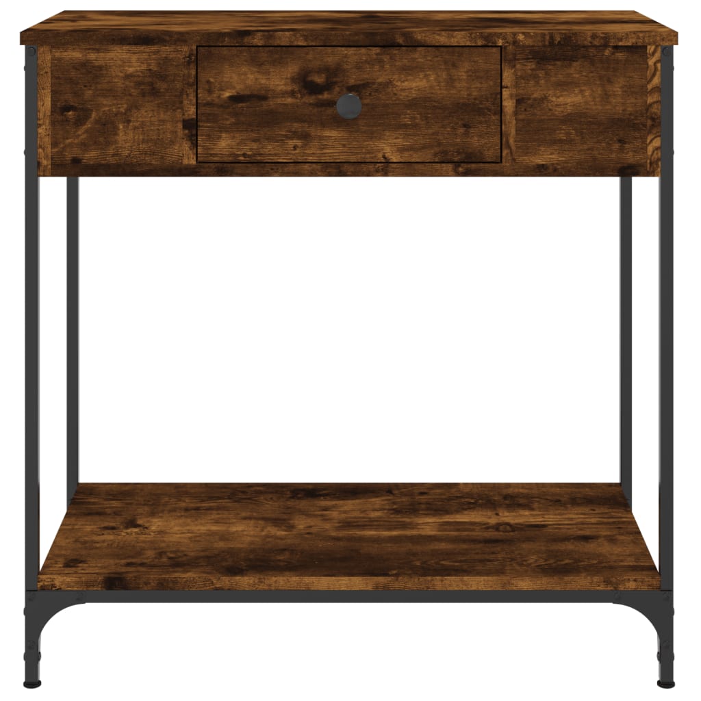 Smoked Oak Console Table - 75x34.5x75 cm - Engineered Wood