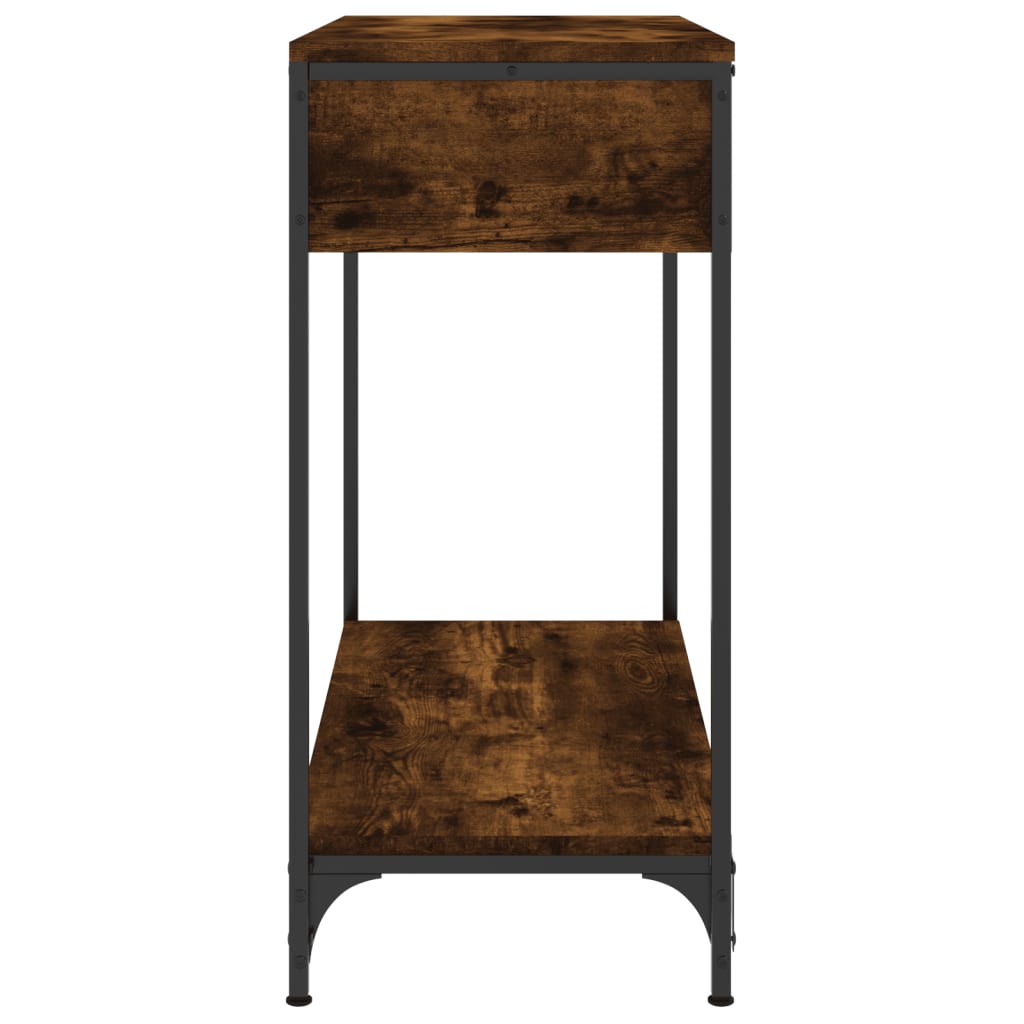 Smoked Oak Console Table - 75x34.5x75 cm - Engineered Wood