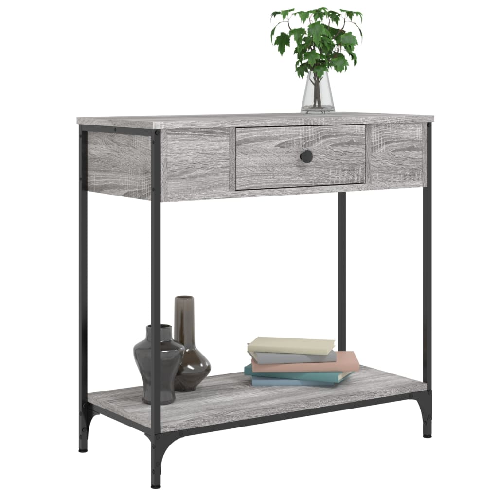 Grey Sonoma Console Table - Engineered Wood 75x34.5x75 cm