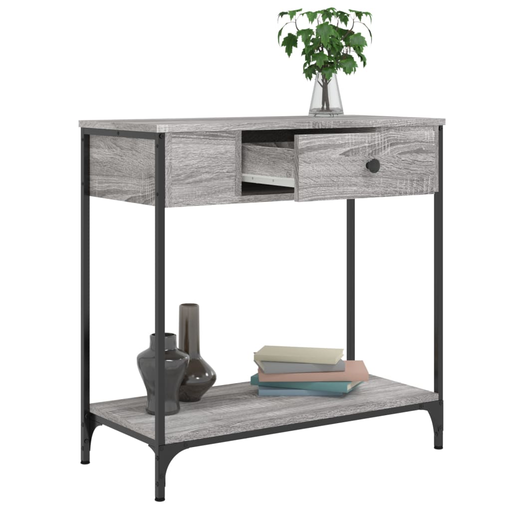 Grey Sonoma Console Table - Engineered Wood 75x34.5x75 cm