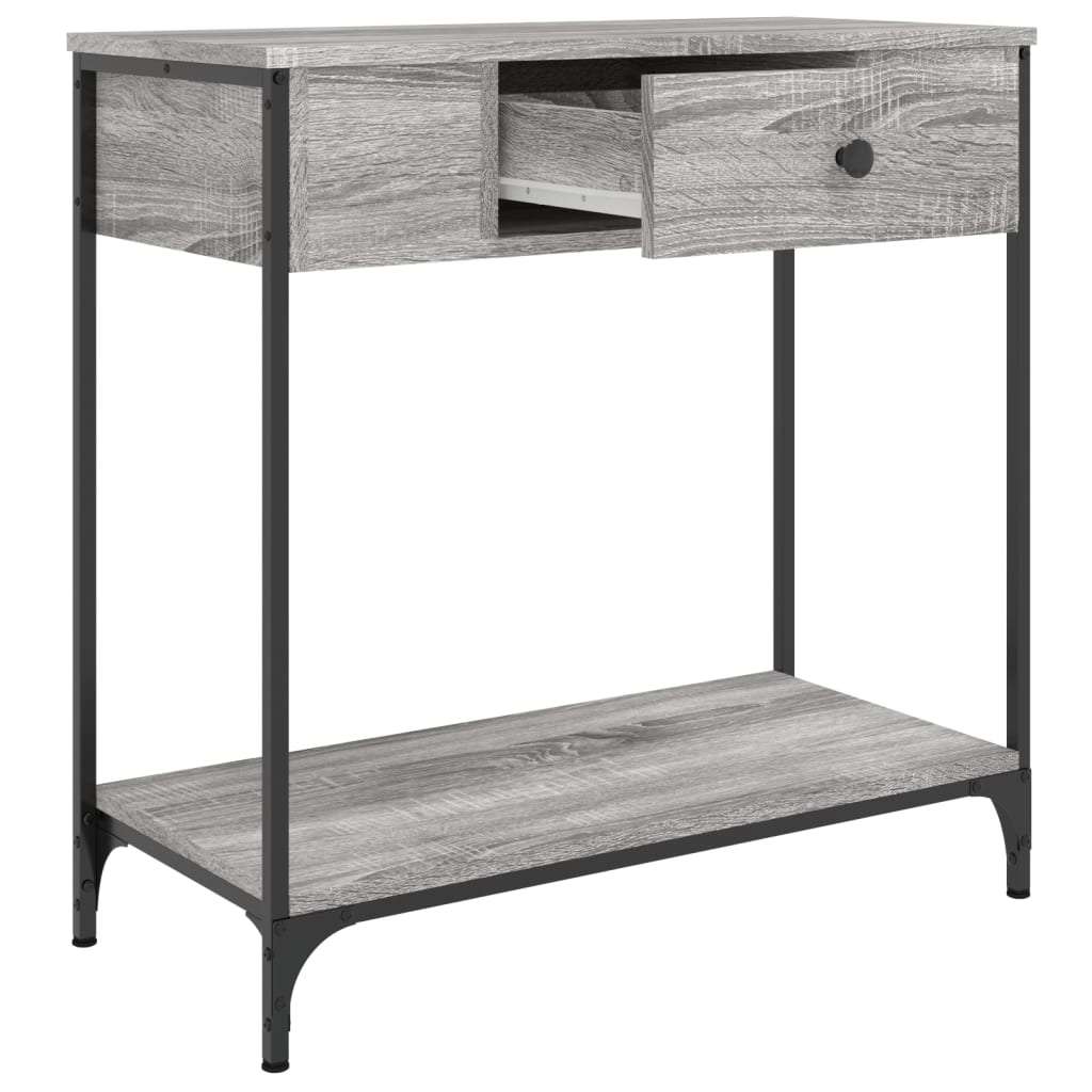 Grey Sonoma Console Table - Engineered Wood 75x34.5x75 cm