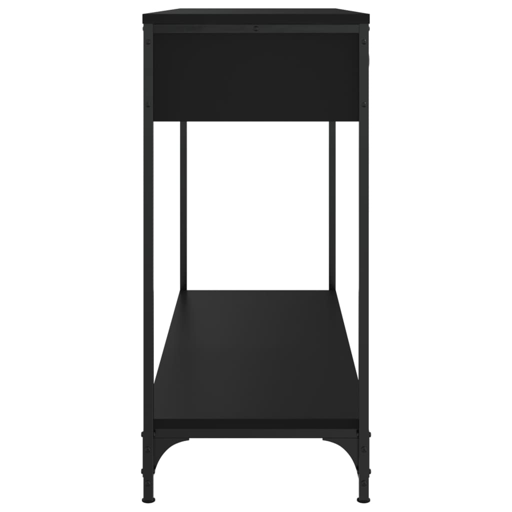 Black Engineered Wood Console Table - 100x34.5x75 cm
