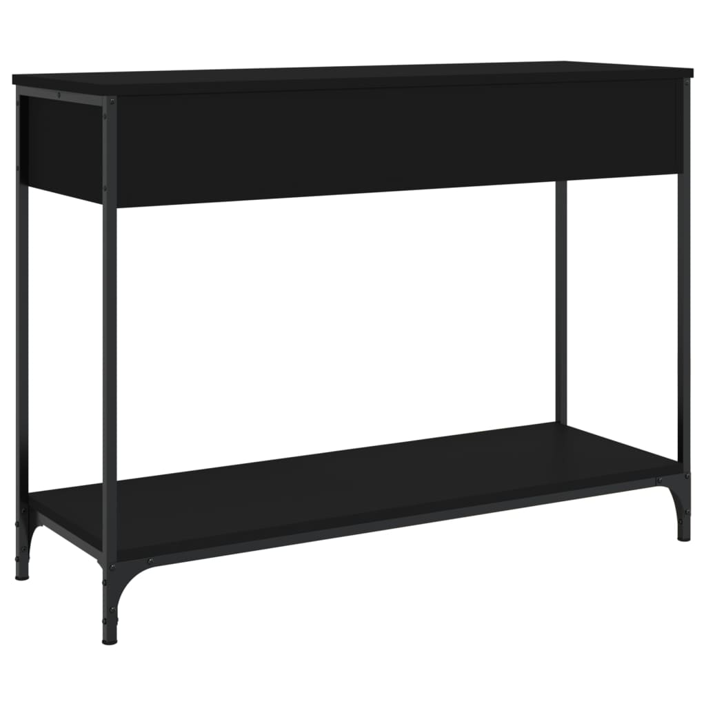 Black Engineered Wood Console Table - 100x34.5x75 cm