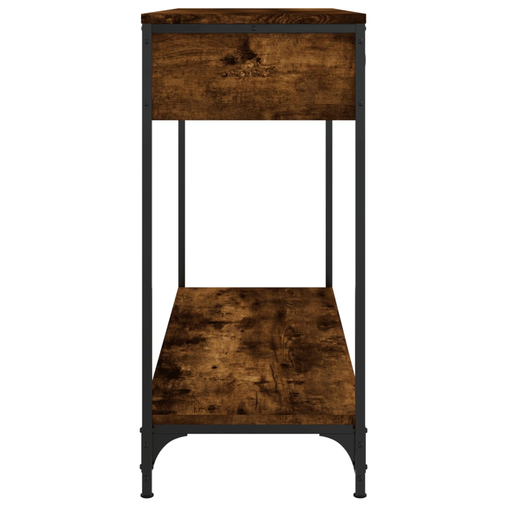 Smoked Oak Console Table 100x34.5x75 cm - Engineered Wood