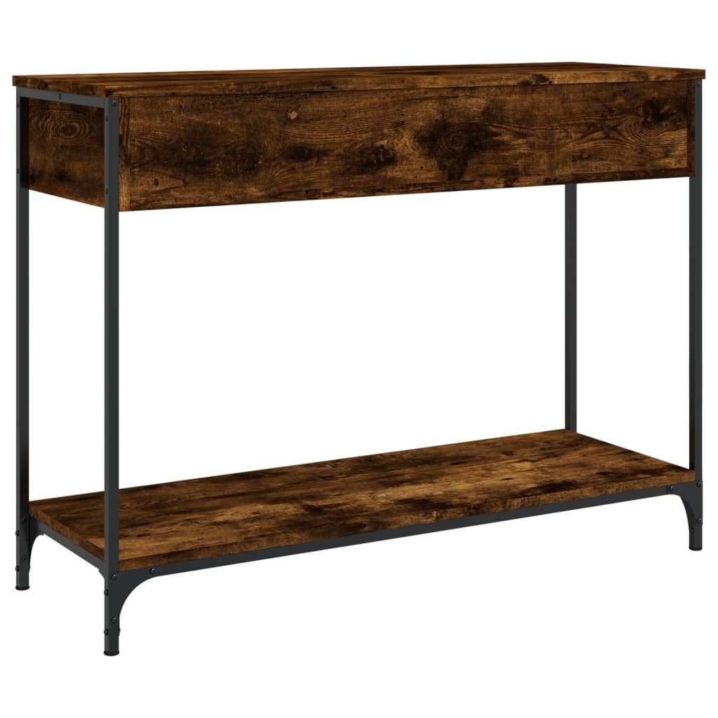 Smoked Oak Console Table 100x34.5x75 cm - Engineered Wood
