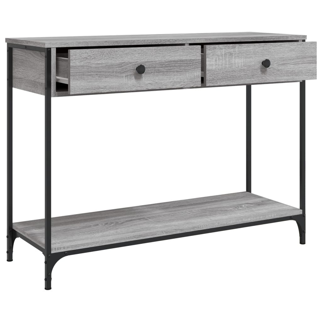 Sonoma Grey Console Table - 100x34.5x75 cm Engineered Wood