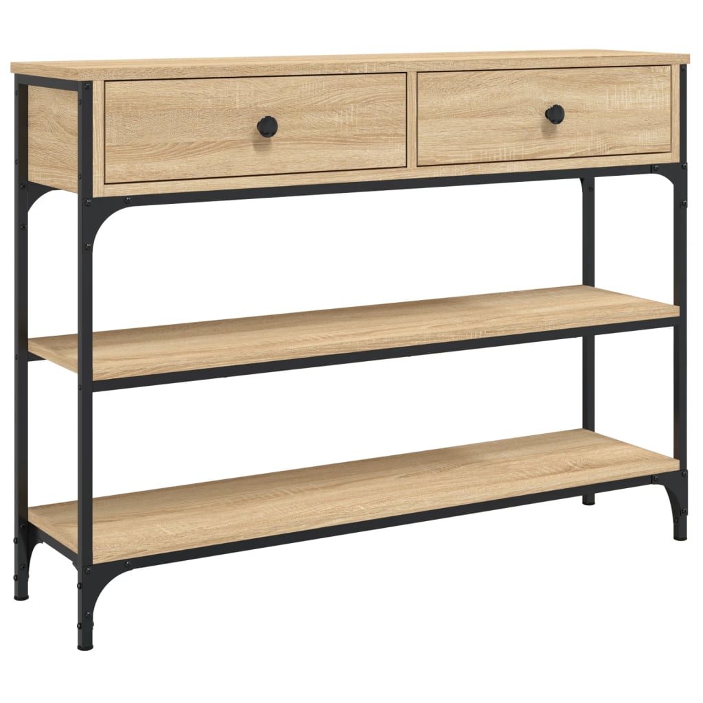 Sonoma Oak Console Table - Engineered Wood, 100x25x75cm